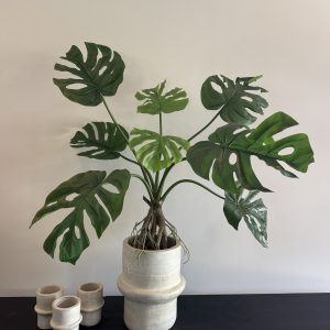 Realistische kunst Monstera op standaard voor woonkamerdecoratie