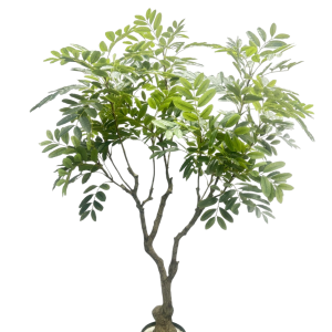 Zijden Khaya kunstplant 240 cm hoog in basispot