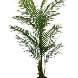 Zijden palmboom van 180 cm met tropische bladeren