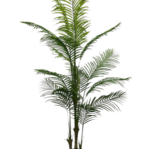 Zijden palmboom van 220 cm met tropische bladeren